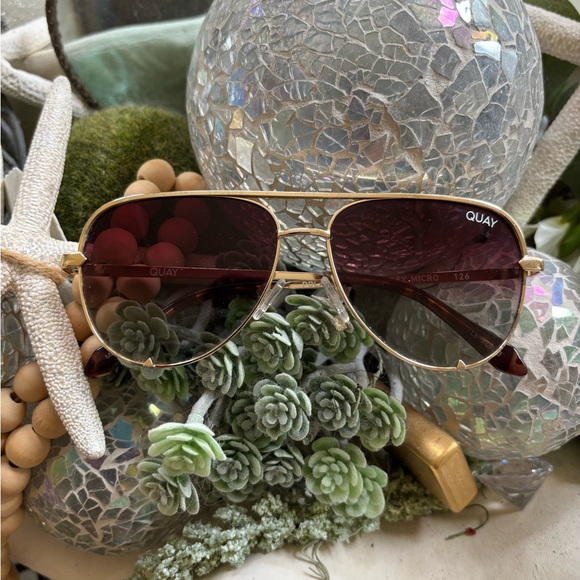 New Quay Gold and Brown Aviator Sunglasses new high key micro  polarized 112 - Picture 1 of 8
